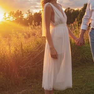 White Flowy Dress